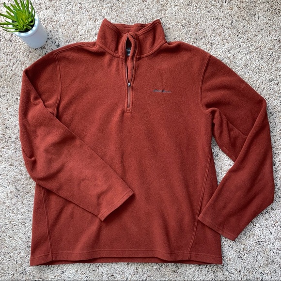 ❤️🚫SOLD🚫❤️EDDIE BAUER Rust 1/4 Zip Pullover